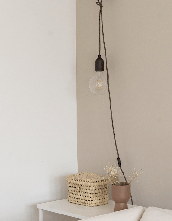 Cusco Gemakkelijk complicaties Donker houten stekker lamp - 300 cm snoer | Liefs van Emma